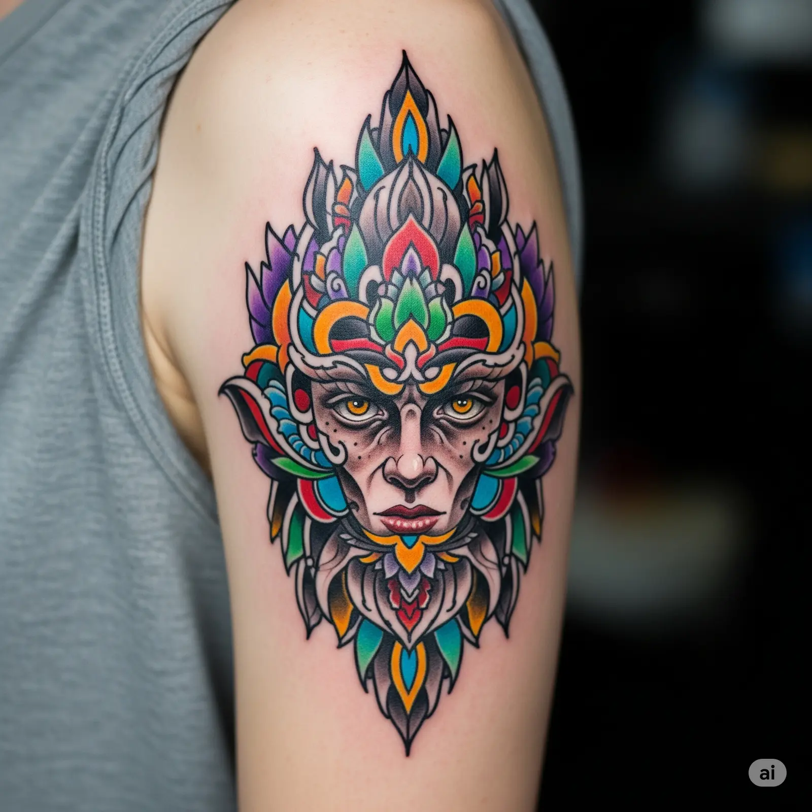 Artista trabajando